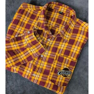 FOCO Cleveland Cavaliers Wordmark‎ Flannel Embroidered Patches Size XXL